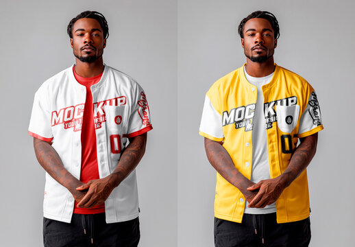 Man in a Baseball Shirt with Generative AI