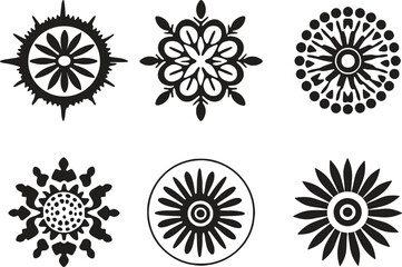 Set of Mandala Illustration Design, geometrical Mandala Clipart, coloring book interior, Muslim mandala, Line art, Round Ornament Pattern, Illustration of mandala art decor design, silhouette.
