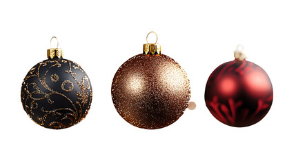 Christmas Ornament balls for decoration in new year festival party isolated on clean png background