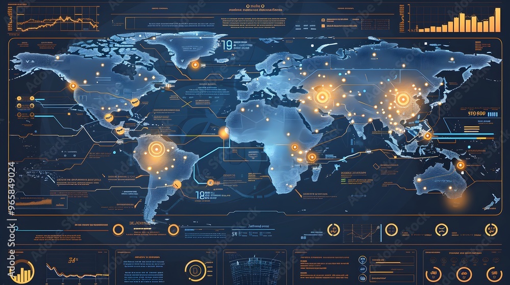Poster infographics that use interactive maps to visualize geographical data, allowing users to zoom, pan, 