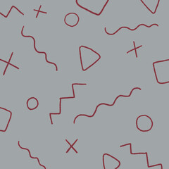 線の落書き風の背景素材のイラスト4