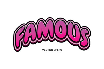 Obraz premium 3d text effect design with the word 