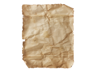 Black old paper scroll. Isolated PNG