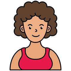 girl with curly hair