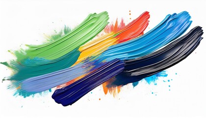 Vibrant paint is brushed onto a blank canvas