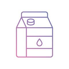 Milk Carton vector icon stock illustration