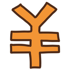 Obraz premium 手描きのエン