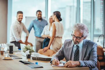 Business Team Meeting in Modern Office Environment