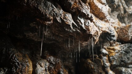 Fototapeta premium Water Dripping From a Rock