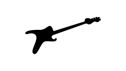 electric guitar  black isolated silhouette