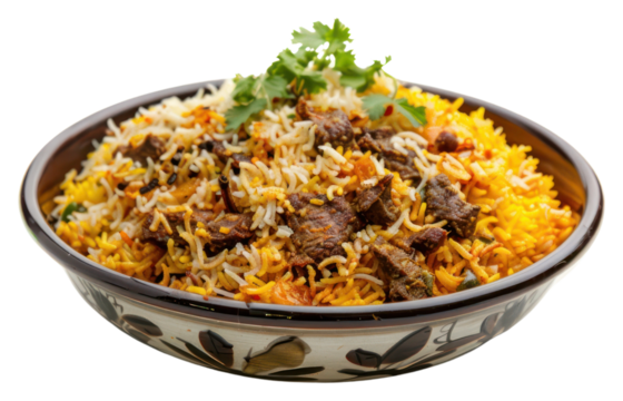 PNG A beef Handi Biryani mutton food meat.
