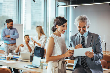 Multiracial Team Collaborating in Modern Office Setting