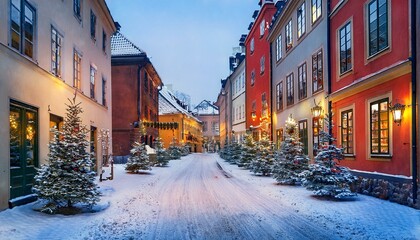 Obraz premium Christmas in Stockholm, Sweden. 