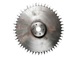 Circular steel saw blade. Isolated PNG