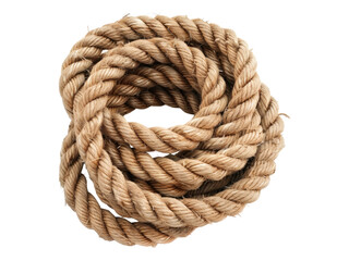 Obraz premium Coil of thick rope. Isolated PNG