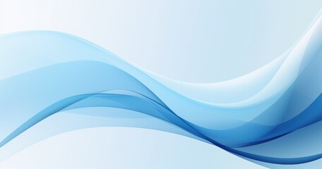 A smooth gradient design featuring flowing blue waves on a light background, ideal for backgrounds or digital projects.