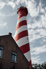 Red white lighthouse