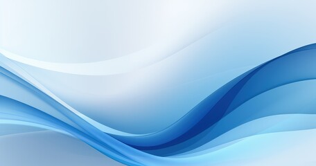 Fototapeta premium A smooth gradient design featuring flowing blue waves, ideal for backgrounds or digital graphics.