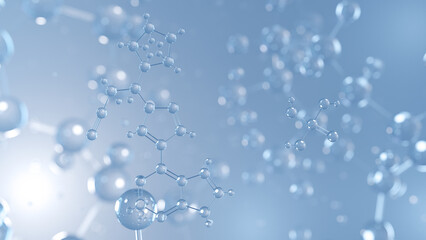 deuruxolitinib phosphate molecular structure 3d, leqselvi, structural chemical formula view from a microscope