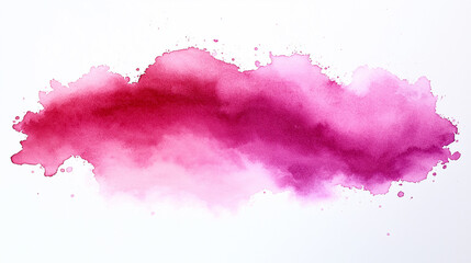 Obraz premium A pink and red watercolor painting of a cloud with a splash of pink