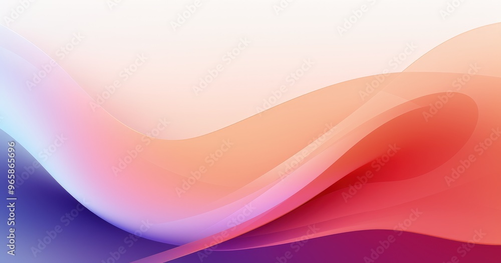 Aufkleber a smooth gradient design featuring flowing waves in soft colors, ideal for backgrounds or digital ar