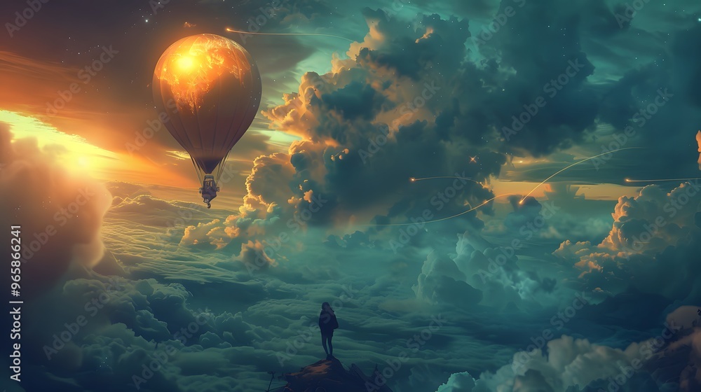 Poster an image that uses symbolic imagery to represent complex ideas or themes, enhancing the depth and me