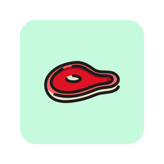 Meat line icon. Meat, butchery, meat production. Food concept. Can be used for topics like cooking, meat sale, eating