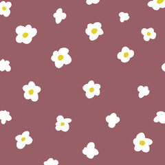 花のレトロな柄の背景素材のイラスト19