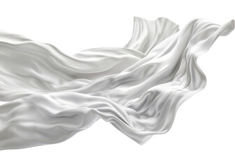 PNG Flowing white silk fabric texture