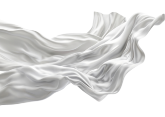 PNG Flowing white silk fabric texture