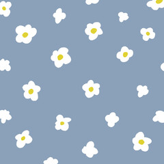 花のレトロな柄の背景素材のイラスト10