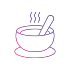 Soup Bowl vector icon stock illustration