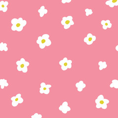 花のレトロな柄の背景素材のイラスト3