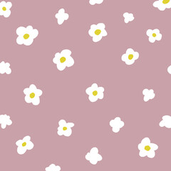 花のレトロな柄の背景素材のイラスト4