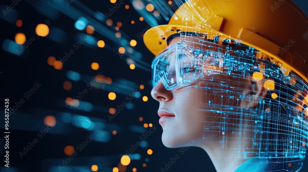 Poster a worker learning new skills in a vocational training center representing job creation
