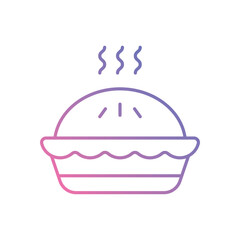Pie vector icon stock illustration