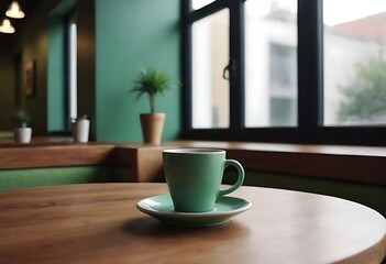 Latte Art in a Cozy Café Atmosphere