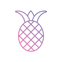 Pineapple vector icon stock illustration