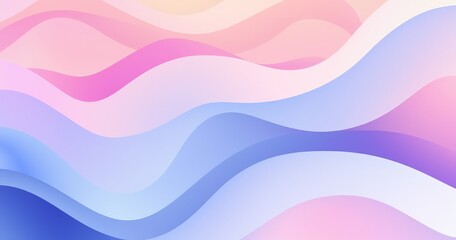 Fototapeta premium A smooth, abstract background featuring flowing waves in soft pink and blue hues, perfect for digital designs and presentations.