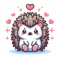 Fototapeta premium Vector image of a hedgehog