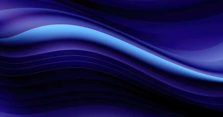 Obraz premium A smooth, abstract design featuring flowing waves in shades of blue and purple, creating a calming visual effect.