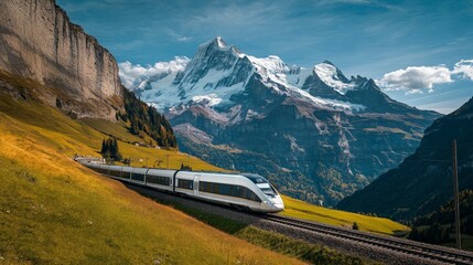 Train Journey Through the Swiss Alps