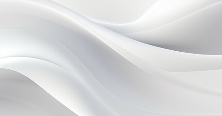 A smooth, abstract design featuring flowing white waves, creating a serene and minimalist aesthetic.