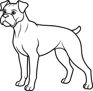 recommend clip art: Boxer dog vector