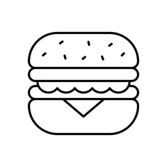 Burger vector icon stock illustration