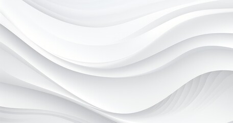 Fototapeta premium A smooth, abstract white wave pattern creating a clean and modern background suitable for various design purposes.