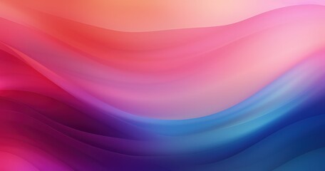 Obraz premium A smooth, colorful gradient background featuring flowing waves of pink, purple, and blue hues, perfect for digital designs.