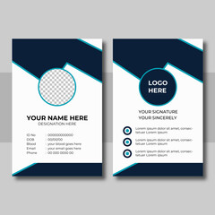 Simple id card design template
