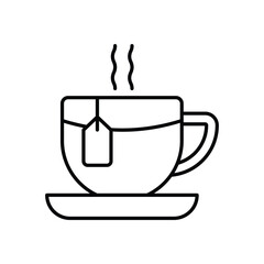 Tea Cup vector icon stock illustration