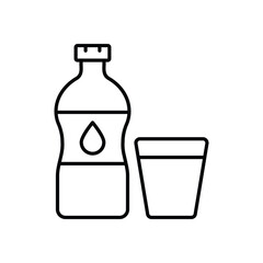 Water Bottle vector icon stock illustration